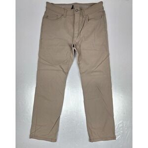 Prana Breathe Slim Fit Pants Mens‎ 36x32 Khaki Stretch Comfort Nylon Hiking
